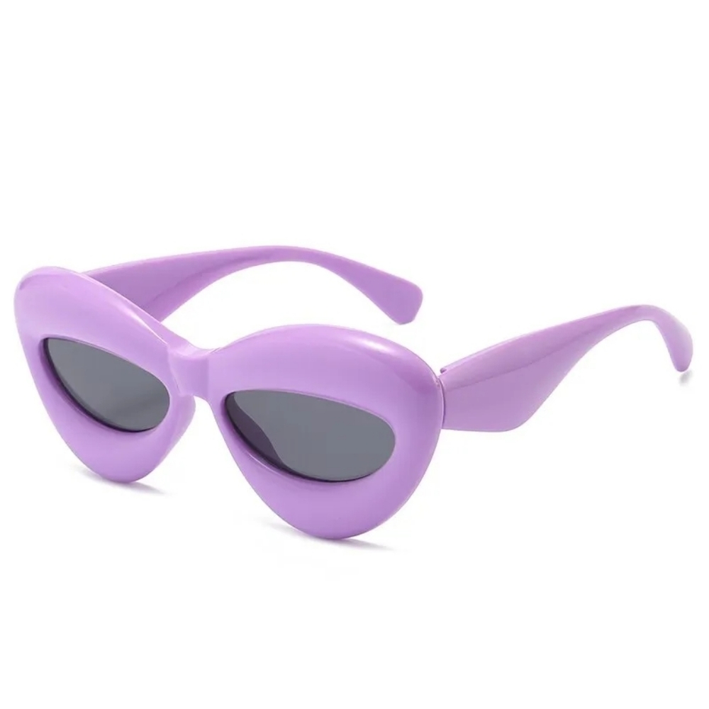 Purple Thick Frame Cat Eye Big Sunglasses Women Luxury Brand Designer